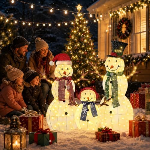 43" Snowman Lighted Outdoor Christmas Decorations