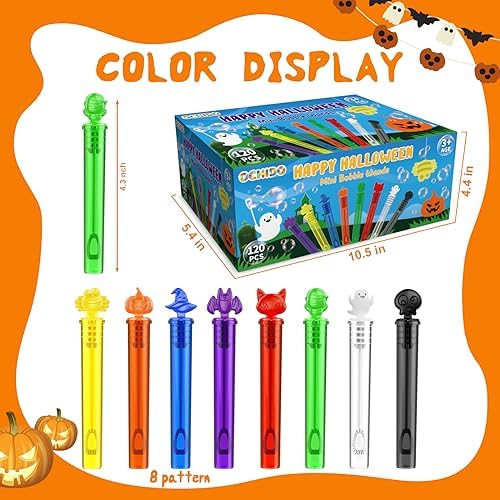 120PCS Halloween Bubbles, Halloween Party Favors for Kids Goodie Bag Filler