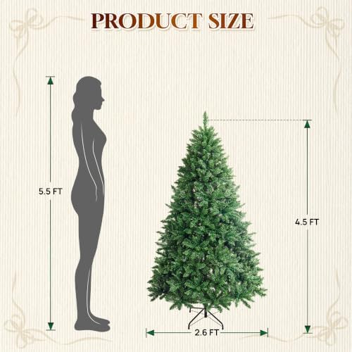 HOLLO STAR 4.5ft Prelit Christmas Tree, Multi-Color RGBW Lights