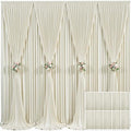 10 Panels Beige Backdrop Curtain for Wedding Parties Wrinkle Free Beige Photo Curtains Backdrop Drapes Fabric Decoration for Baby Shower Photography 50ft(W) x 10ft(H)