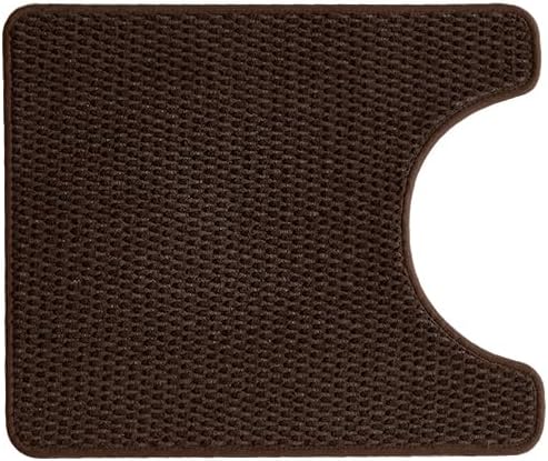 TYUU Toilet Rug, Thin Toilet Rugs U Shaped Washable Non Slip Absorbent Quick Dry Low Pile Toilet Mat, Brown 20"x24" U Shape