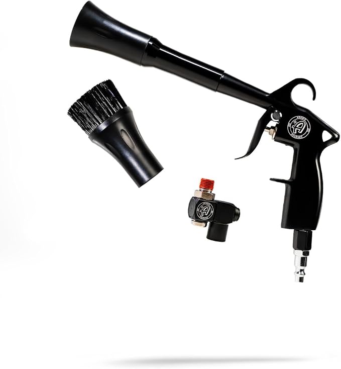 Adam's Tornado Interior Cleaning Tool W/Swivel - Professional High Powered Air Blower Blaster Cleaning Blower Gun for Quick Auot Interior Car Detailing, Drying, Cleaning, Removing Dirt, Dust & Debris