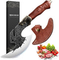ROCOCO Viking Cleaver Knife Birthday - Kitchen Axe & Sheath Father Gift Men