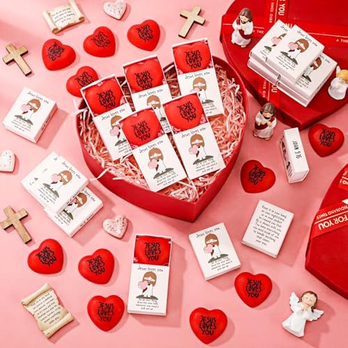 36 Sets Jesus Loves You Gifts Heart Toy with Boxes