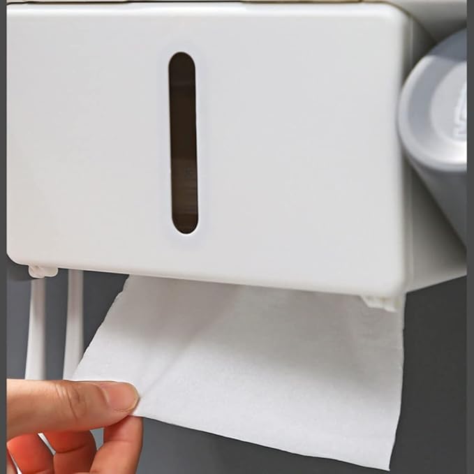 Toothbrush Rack Punch-Free Multifunctional Toothbrush Holder, Wall-Mounted Toothbrush Holder, Storage Rack Bathroom Accessories Rack Bathroom Toothbrush Holder(A,Small)