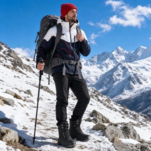 Men's Snow Boots, Insulated Waterproof Winter Duck Boots