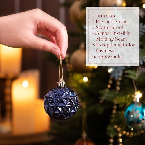 Valery Madelyn 50ct Christmas Tree Decorations Ball Ornaments 2.36 Inches