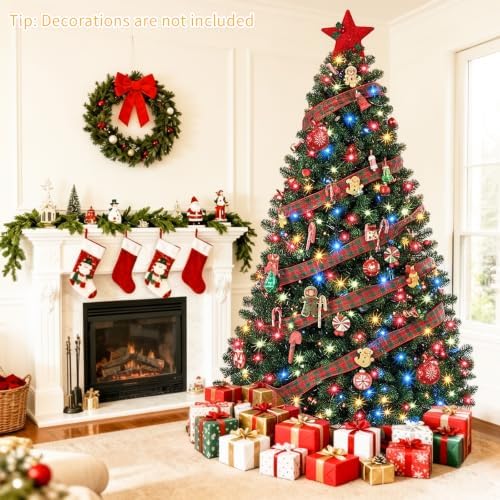 Pre-Lit Christmas Tree, 7FT for Home Holiday Decor, Remote Control