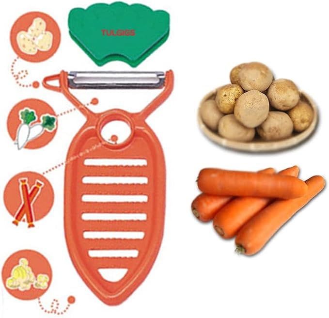 Roller Green Spring Onion Slicer Shredder + TULGIGS Vegetable Peeler