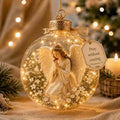 Illuminated Scripture Keepsake Ornament, Lighted Hanging Decoration with Bible Verse, Religious Themed Holiday Ornament, Transparant Ball with 2D Flat Sheet for Christmas Tree Home Display，F