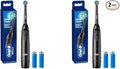 Oral-B Pro 100 CrossAction,Battery Powered Toothbrush,Black,(Pack of 2)