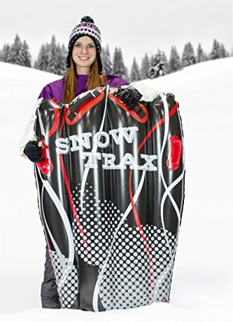 Poolmaster Snow Trax Inflatable Sled for Snow/Water, Black