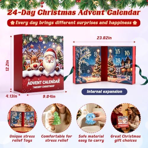 Squishy Advent Calendar 2026, 24 Day Countdown for Kid and Adult