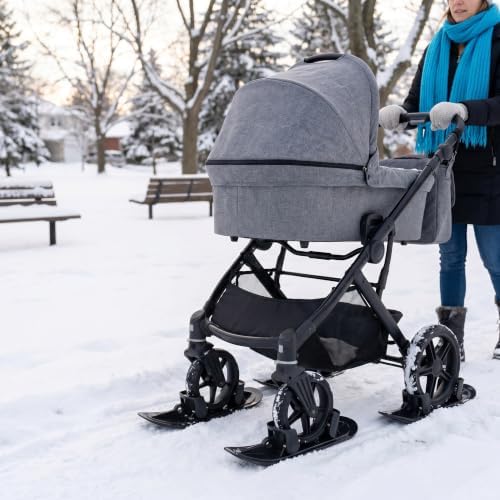 Colaxi 2 Pieces Snow Skis Snow Sledge Balance Bike into Sled Snowmobile Skiing Sled Attachment for Lakeside