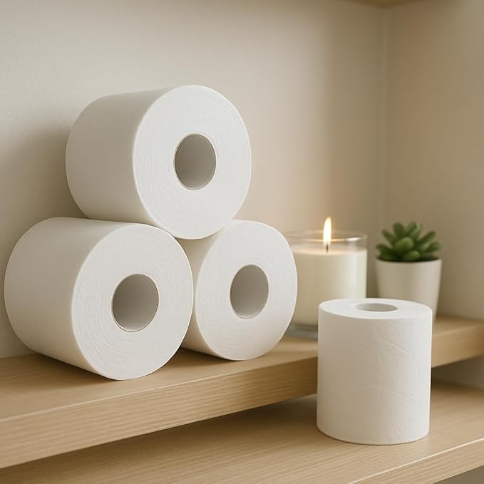 Bulk Toilet Paper Pallet – 4.5" x 4" Premium 2-Ply Standard Bath Tissue, 500 Sheets per Roll, Individually Wrapped, Case of 96 Rolls, 31 Cases per Pallet (2,976 Rolls Total), Commercial & Home