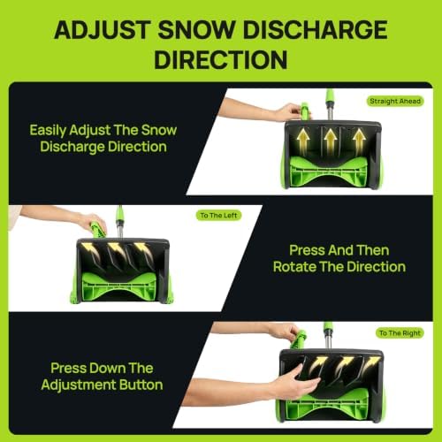 ALSO GO 21V Electric Snow Shovel Cordless, 13 Inch with 2 X 4.0ah Batteries