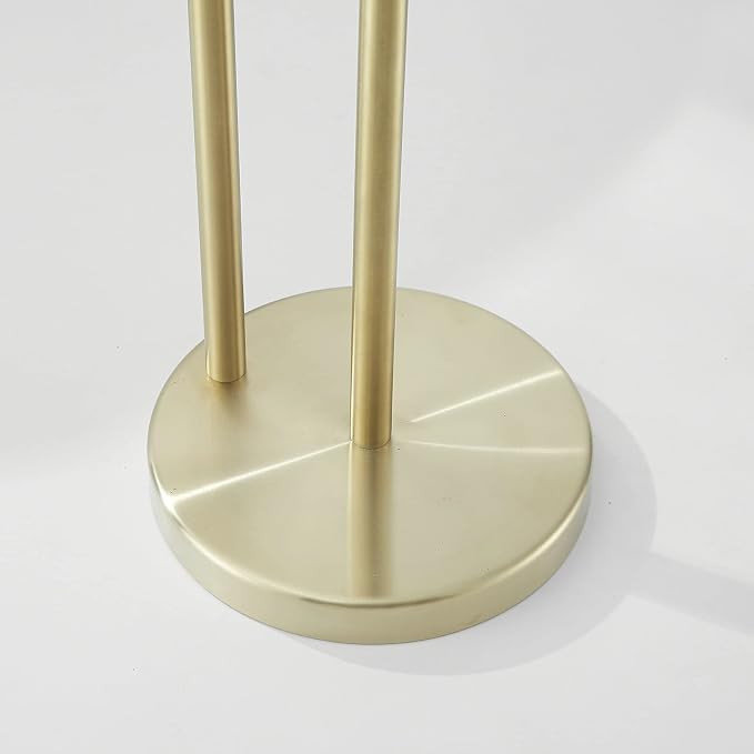 Free Standing Toilet Paper Roll Holder Stand with Reserve, Gold Brushed