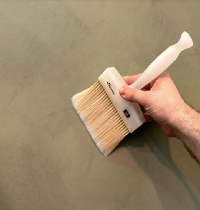 Meoded Lime Wash Brush – Professional Crosshatch Brush for Limewash & Mineral Paints, Natural Bristle Blend