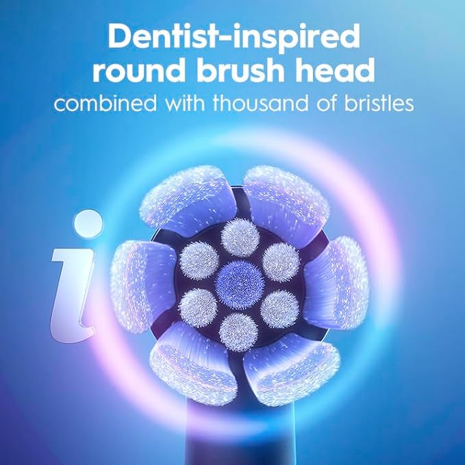 Oral-B Rechargeable Electric Toothbrush, iO2, 3 Cleaning Modes, Automatic Pressure Sensor to Protect Gums, Peach