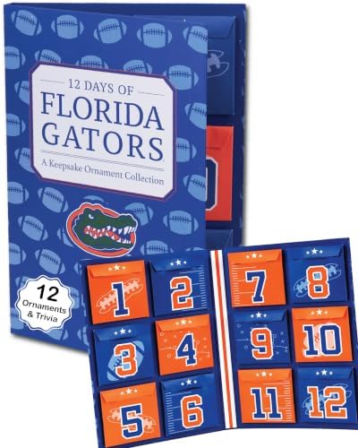 Florida Gators 12-Day Christmas Ornament Advent Calendar Football UF Gift