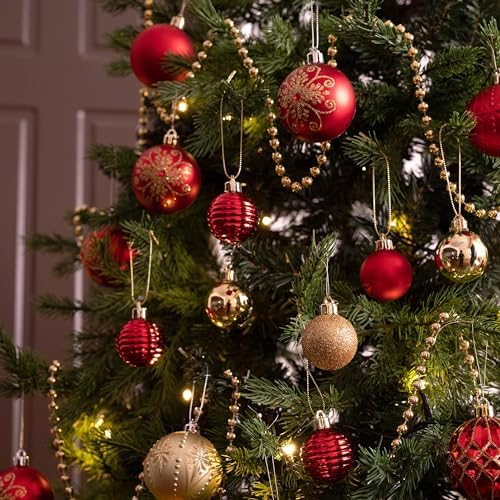 Valery Madelyn Small Christmas Tree Decorations Ball Ornaments 24ct 1.57"