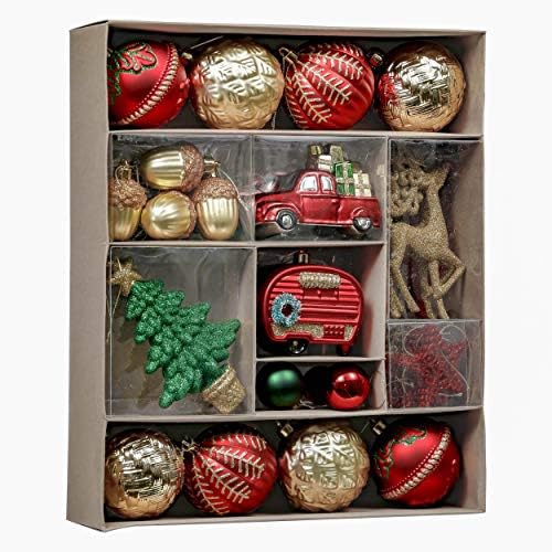 Valery Madelyn 60ct Christmas Tree Decorations Ball Ornaments Set