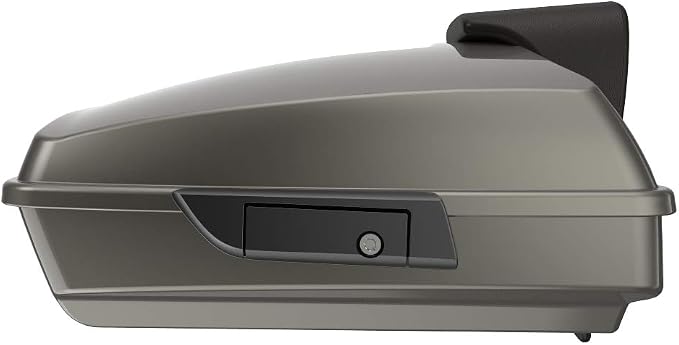 Advanblack Road Glide Tour Trunk Pack Industrial Gray Razor Tour Trunk Pack Backrest Pad for '97-'25 Harley Touring Road King Street Glide Electra Glide CVO models