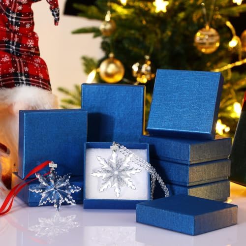 Roowest 10 Sets Christmas Crystal Snowflake Ornaments Glass, Charming Style