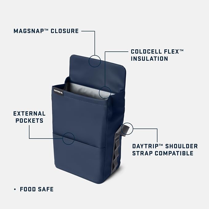 YETI Daytrip 6L Insulated Soft Cooler Lunch Bag, Pace Purple/Blue