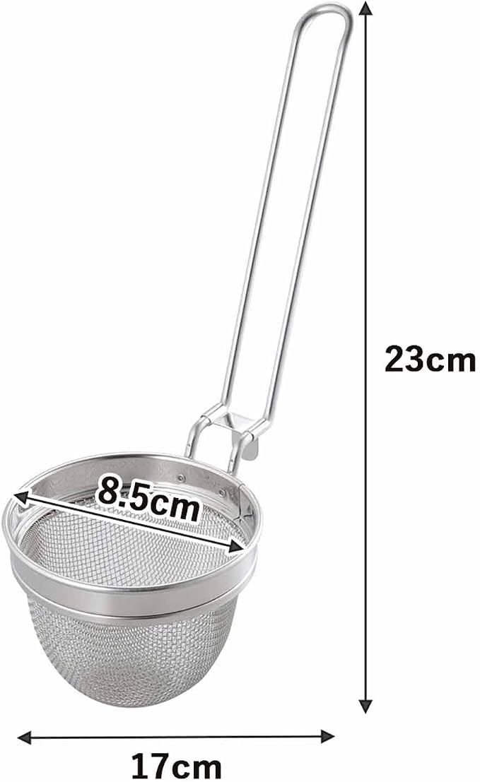 Shimomura 29343 Miso Strainer - Meijin (Made in Japan), Fine Grade, Dishwasher Safe, Can be Hung on the Pot Edge, Includes Hook