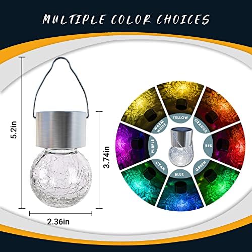 GIGALUMI Solar Lights Outdoor Garden Decor Hanging Lantern for Outside 16Pc