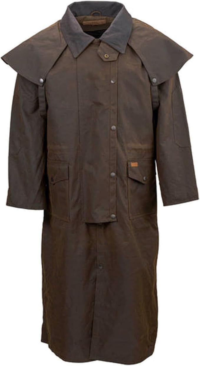 Outback Trading Company Unisex 2056 Stockman Waterproof Breathable Extra-Long Cotton Oilskin Duster Coat