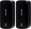 Automatic Soap Dispenser (2-Pack) with Extra Large 40 oz. Capacity (Liquid/Gel) - Wall Mounted Hand Soap or Touchless Hand Sanitizer Unit for Commercial or Home Bathrooms - ADA Compliant (Black)