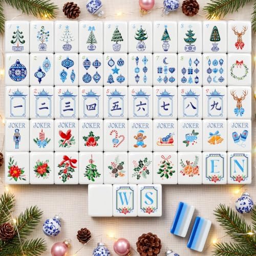 160 Pcs Christmas American Mahjong Tiles Set Fourth Layer