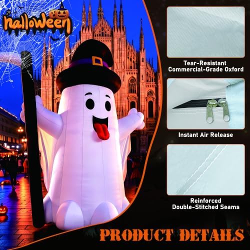 20ft Halloween Inflatable Decorations Ghost Outdoor, Yard Blow Up