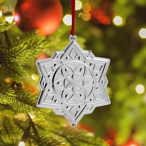 Wallace 2023 Silver Plated Snowflake Ornament, 3rd Edition
