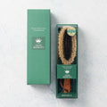 Ikemoto Clothes Brush Made in Japan – Anti-Static Natural Wood Garment Brush with Horsehair & Copper Bristles | Ideal for Suits, Coats, Formalwear | Gift Boxed