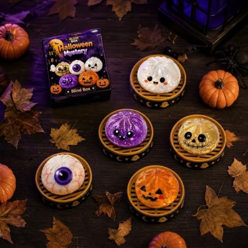 Halloween Dumpling Squishy Stress Relief Fidget Toys，#07-2pcs-3.35in