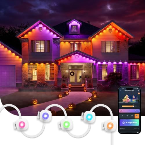 Linkind Permanent Outdoor Lights for House HP5, 150ft RGBTW Eave Lights