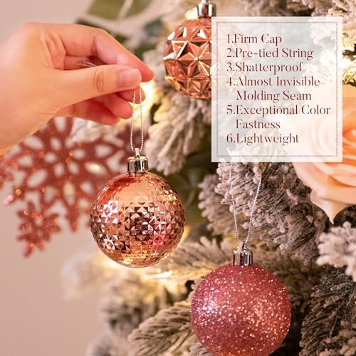 Valery Madelyn 50ct Christmas Tree Decorations Ball Ornaments 2.36 Inches