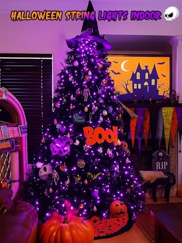 2 Pack 200 LED Halloween Lights 66FT Halloween Decorations String Lights
