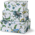 Soul & Lane - Breezy Bloom Floral Storage Boxes with Lids, Set of 3