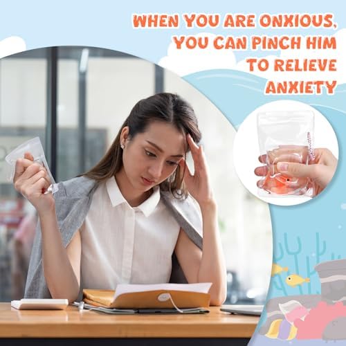 Meooeck 12 Pcs Goldfish Fidgets Balls for Adults Fish Party Favors