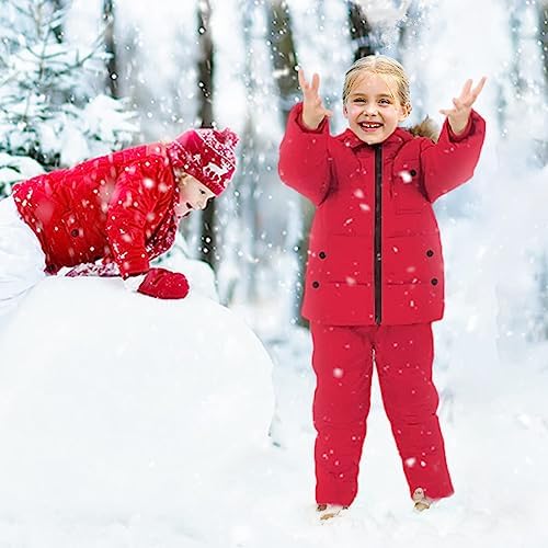 JiAmy Kids 2-Piece Snowsuit Puffer Jacket and Snow Pants
