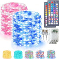 Lovelite Fairy Lights 34 Colors Changing, 2 Pack Total 40FT 120LED Halloween String Lights Battery USB Operated, Waterproof Twinkle Lights with Remote for Holiday Wedding Party Indoor Outdoor