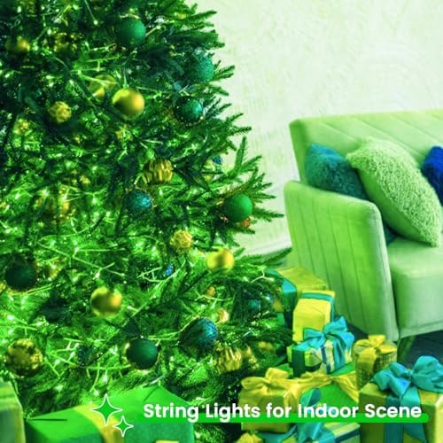 2 Pack 200 LED St. Patrick's Day String Lights Battery Operated with Timer