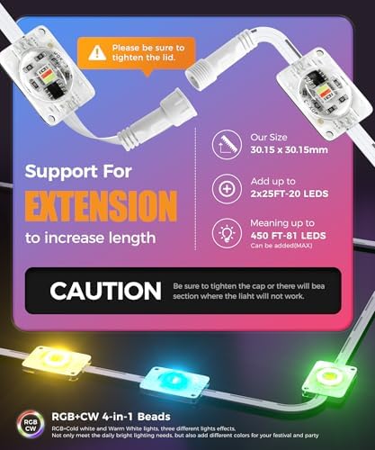 Permanent Outdoor Lights, 49ft Christmas RGB+IC Lights with 100 Modes