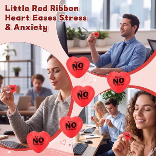 Thenshop 30 Pcs Red Ribbon Week Heart Ball Bulk Community Gifts