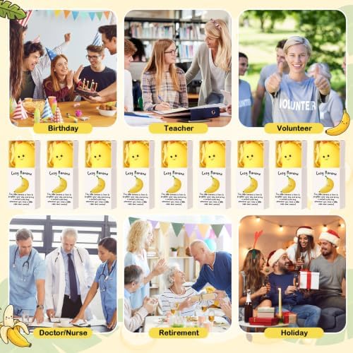 24 Sets Banana Positive Gifts Pocket Hug Party Favors