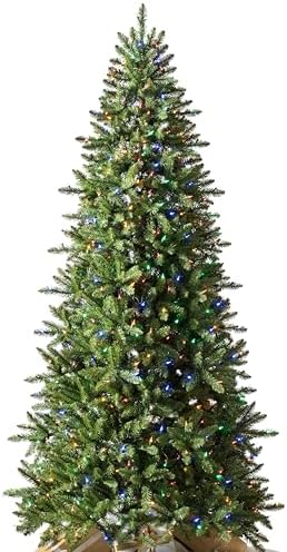 Balsam Hill 15ft Pre-Lit Berkshire Mountain Fir - Slim Artificial Christmas Tree with 2200 Multi Color LED Lights, Easy Plug Technology & Premium Stand for Extraordinary Spaces